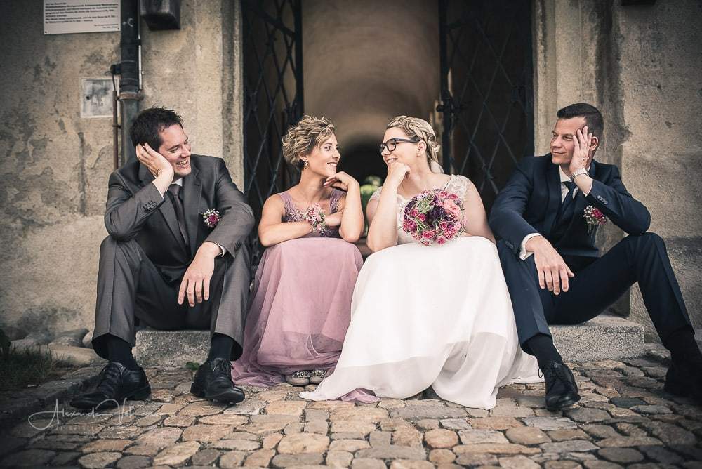 Fotoshooting mit Trauzeugen