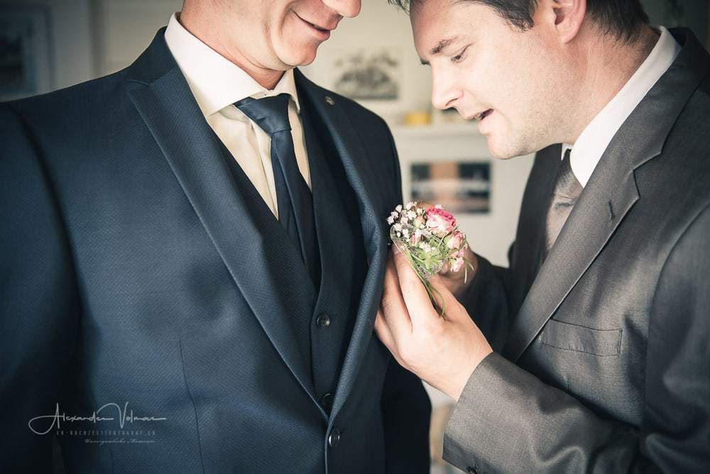 Blumenbesteck Kontrolle - Hochzeitsfotograf