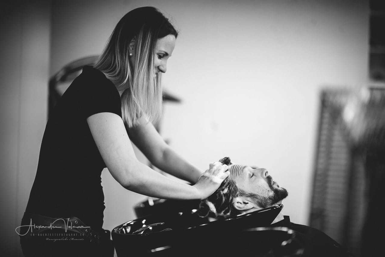 Getting Ready Coiffeur Bräutigam Baden